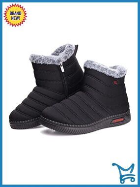 Womens Snow Boots Winter Warm Fur Lined Ankle Boots Waterproof Outdoor